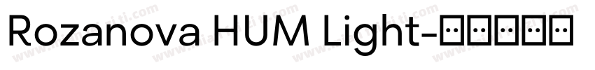 Rozanova HUM Light字体转换
